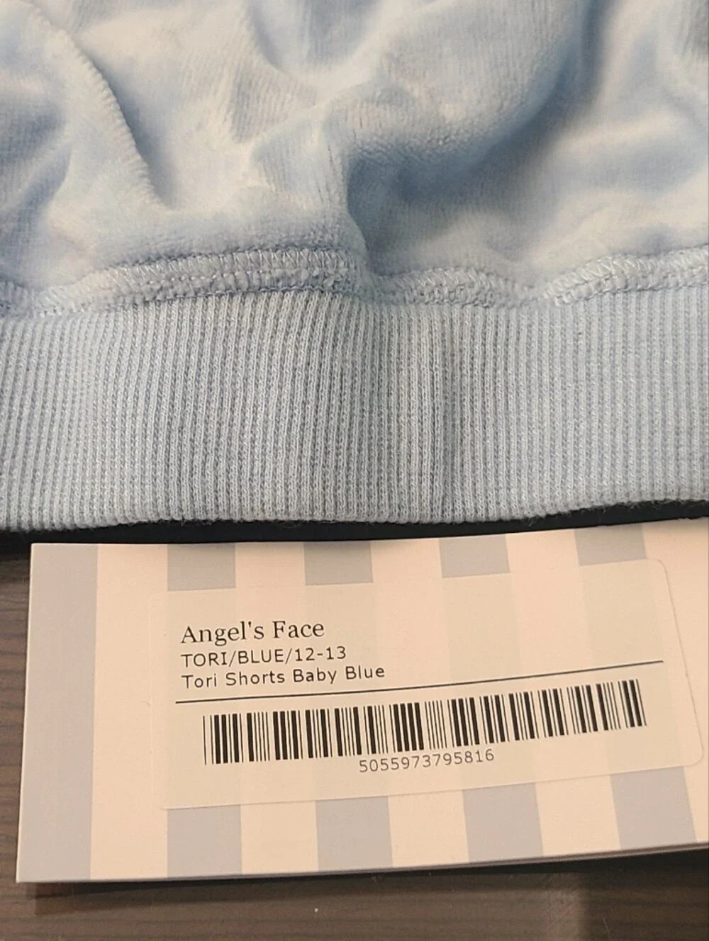 Light Blue Velour Lounge Shorts